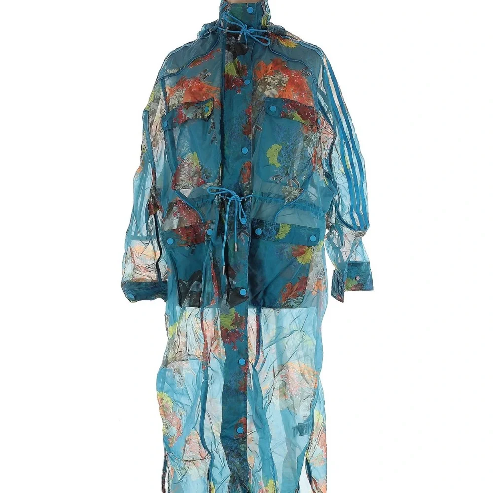 adidas Originals × IVY PARK printed coat in blue XL